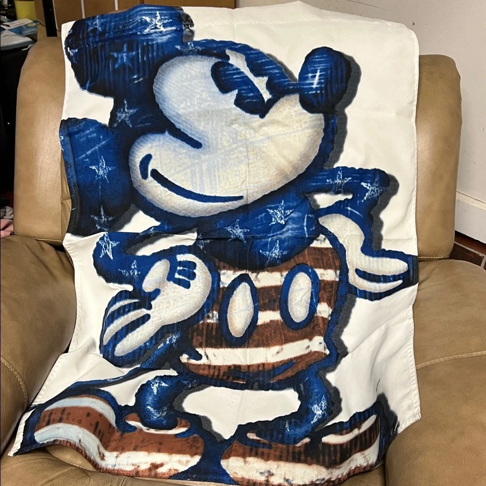 Red white and blue Mickey Mouse Disney flag